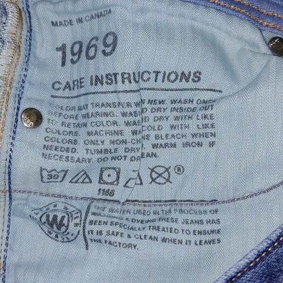 Gap 1969 Real Straight distressed dark rinse jeans Sz 4 - Picture 9 of 9